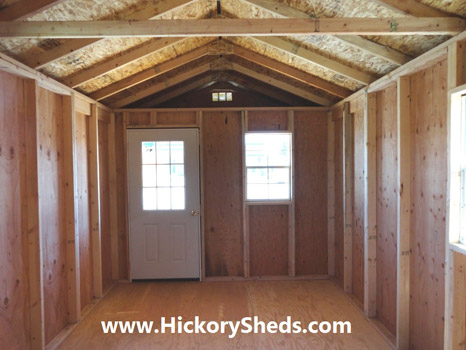 Hickory Sheds Utility Front Porch Inside