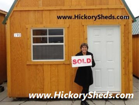 Hickory Sheds Lofted Tiny Room Happy Owner