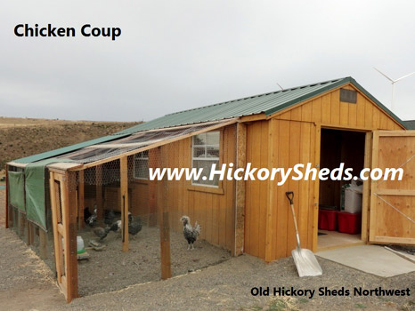 Hickory Sheds Utility Shed with Chicken Coop